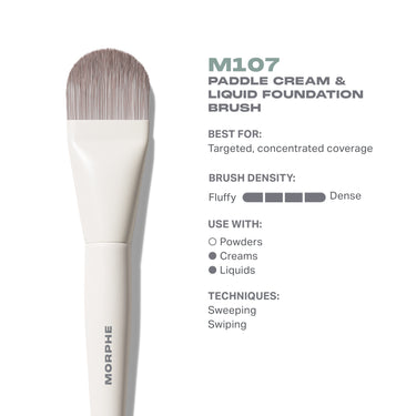 M107 Paddle Cream & Liquid Foundation Brush | M107 Paddle Cream & Liquid Foundation Brush | Secondary image