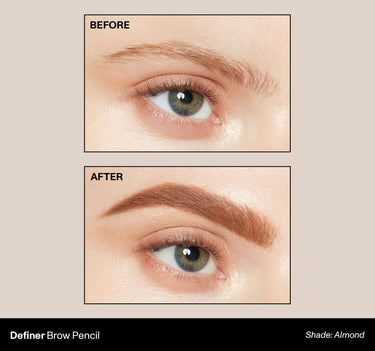 Definer Brow Pencil Shade: Almond | Before & After {Almond (warm brown)}