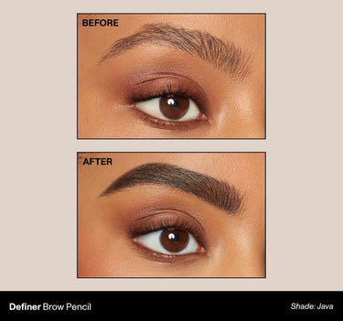 Definer Brow Pencil Shade: Java | Before & After {Java (deep brown)}