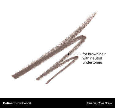 Definer Brow Pencil Shade: Cold Brew | For Brown Hair With Neutral Undertones {Cold Brew (brown)}