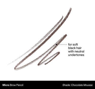 Micro Brow Pencil Shade: Chocolate Mousse | For Soft Black Hair With Neutral Undertones {Chocolate Mousse (soft black)}