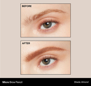 Micro Brow Pencil Shade: Almond | Before & After {Almond (warm brown)}