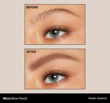 Micro Brow Pencil Shade: Hazelnut | Before & After {Hazelnut (taupe)}