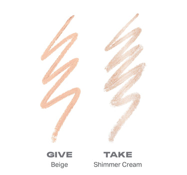 {Give Or Take (Beige/Shimmer Cream)}