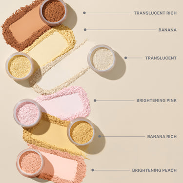 {Translucent Rich} {Brightening Pink} {Translucent Regular} {Banana} {Banana Rich} {Brightening Peach}