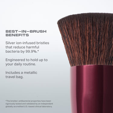 BEST-IN-BRUSH
BENEFITS

Silver ion-infused bristles
that reduce harmful
bacteria by 99.9%.*
Engineered to hold up to
your daily routine.

Includes a metallic

travel bag.

“Th bristics